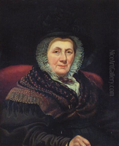 Portrait Of A Lady Oil Painting by William Roos