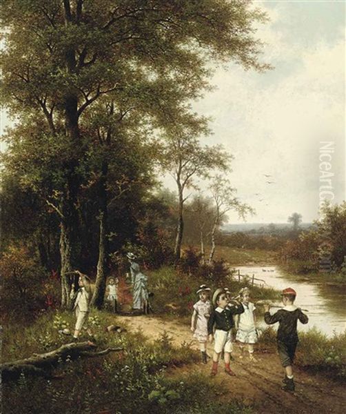 The River Patrol Oil Painting by Albert Roosenboom