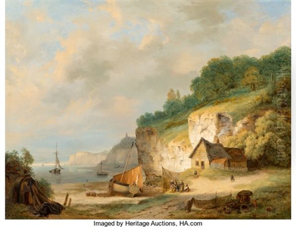 Coastal Scene by Nicolaas Johannes Roosenboom