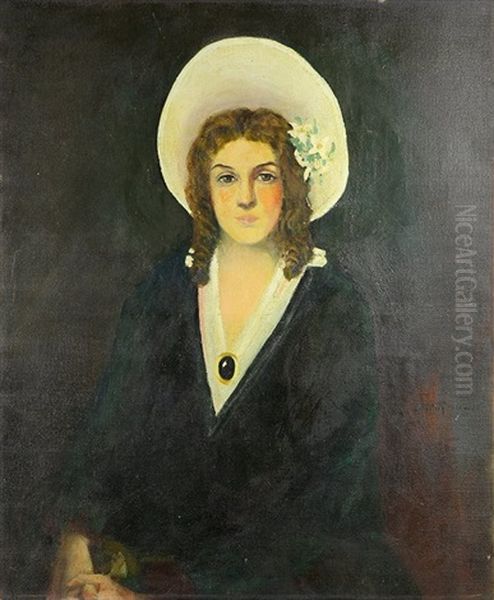 Portrait Of A Lady Oil Painting by S. Montgomery Roosevelt