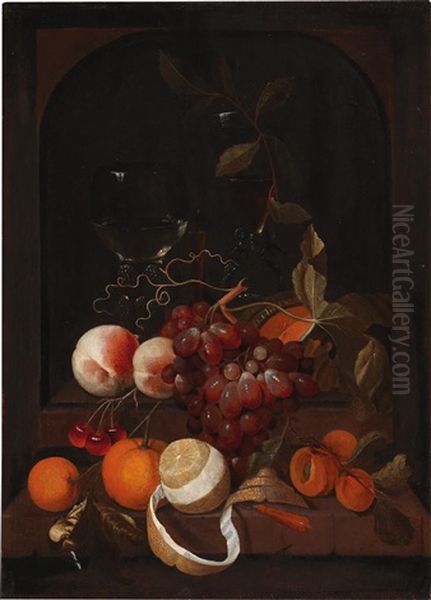 A Still Life Of Fruit Oil Painting by Jakobus Rootius