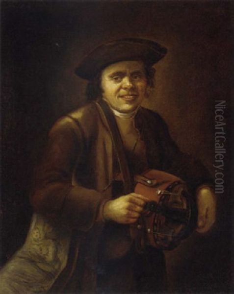 A Hurdy-gurdy Player by Jan Albert Rootius