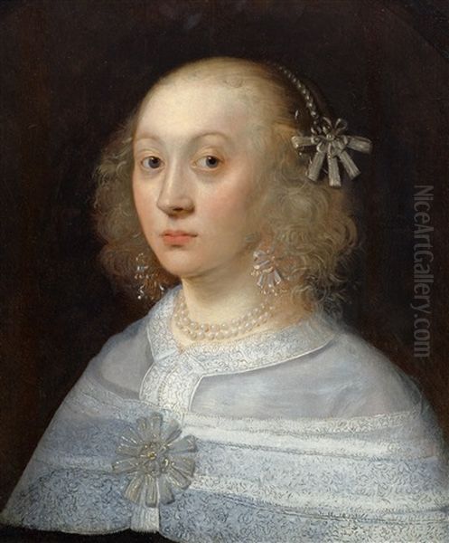 Portrait Of A Noblewoman Oil Painting by Jan Albertsz Rootius