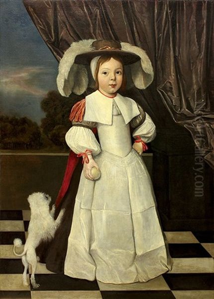 Portrait Of A Young Boy Oil Painting by Jan Albertsz Rootius