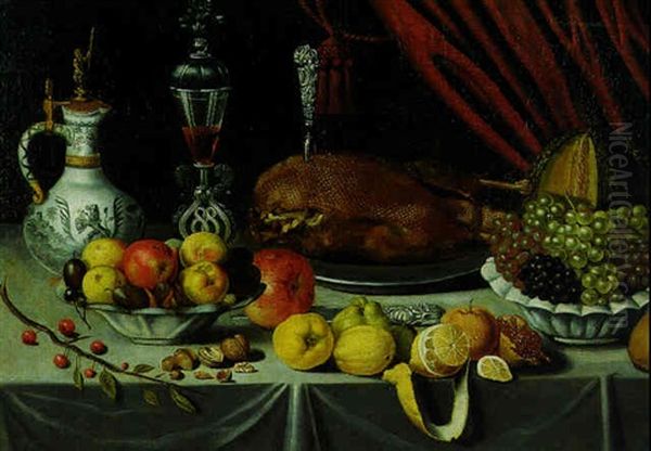 Nature Morte Aux Fruits Oil Painting by Jan Albertsz Rootius