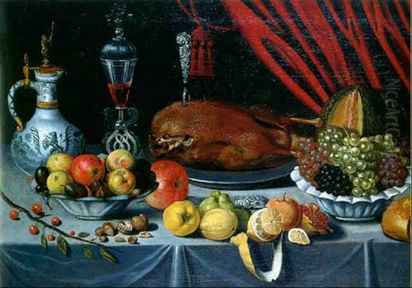 Nature Morte Aux Fruits Oil Painting by Jan Albertsz Rootius