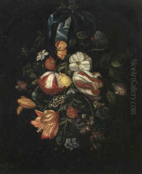 Blumengehange Oil Painting by Jan Albertsz Rootius