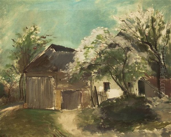 Fruhling Im Dorf Oil Painting by Frantisek Ropek