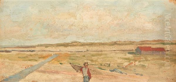 Les Dunes Vers Le Zwin Oil Painting by Felicien Joseph Victor Rops