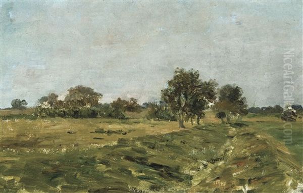 Paysage - Le Fosse Oil Painting by Felicien Joseph Victor Rops