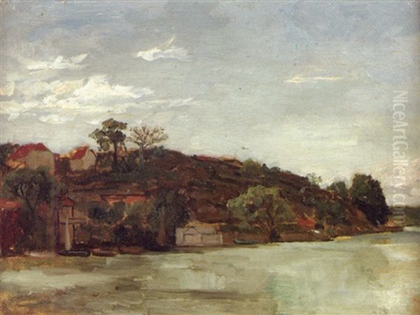 Paysage Oil Painting by Felicien Joseph Victor Rops