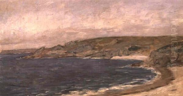 Plage De La Guymorais Oil Painting by Felicien Joseph Victor Rops