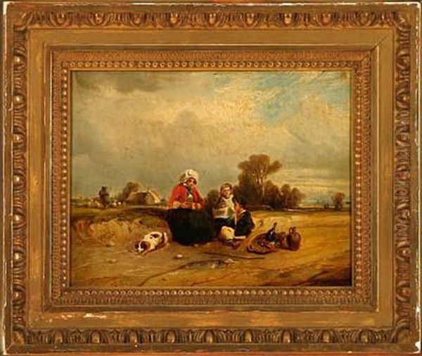 Le Gouter Oil Painting by Camille Joseph Etienne Roqueplan