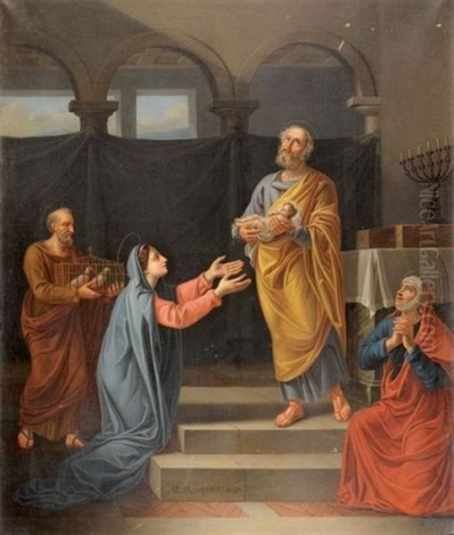 La Circoncision Du Christ Oil Painting by Guillaume-Joseph Roques