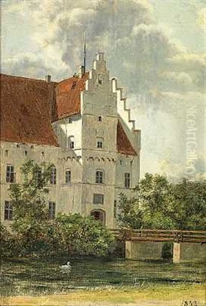 Gisselfeld Kloster Oil Painting by Martinus Christian Wesseltoft Rorbye