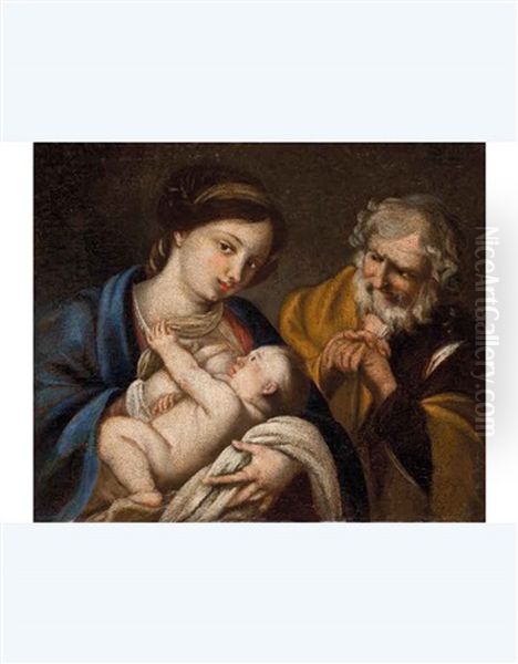 Sacra Famiglia Oil Painting by Francesco de Rosa