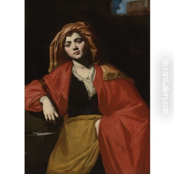 Saint Barbara Oil Painting by Francesco de Rosa