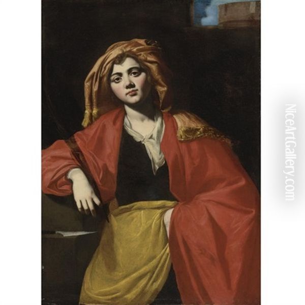 Saint Barbara Oil Painting by Francesco de Rosa