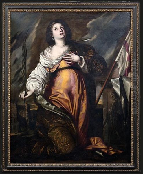 Die Hl. Ursula Als Martyrerin Oil Painting by Francesco de Rosa