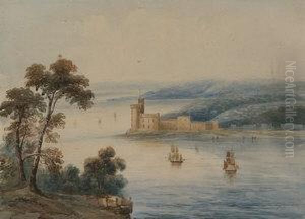 Blackrock Castle, On The River Lee Oil Painting by John Claude Bosanquet