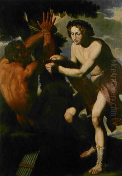 Apollo E Marsia Oil Painting by Francesco de Rosa