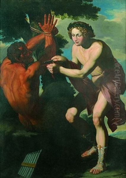 Apollon Et Marsyas Oil Painting by Francesco de Rosa