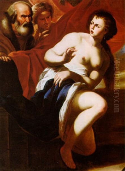 Susanna E I Vecchioni Oil Painting by Francesco de Rosa