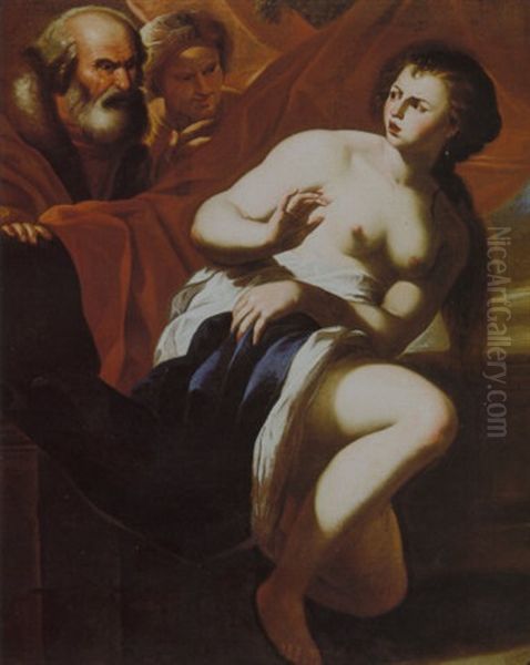 Susanna E I Vecchioni Oil Painting by Francesco de Rosa