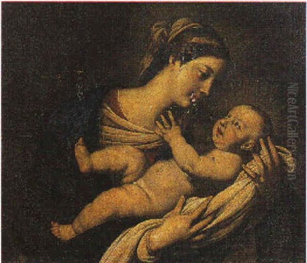 Madonna Con Bambino Oil Painting by Francesco de Rosa