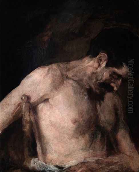 Torso Masculino Oil Painting by Eduardo Rosales