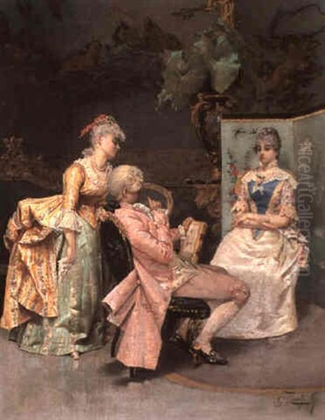 The Sitting Oil Painting by Giulio Rosati