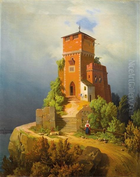 Castello Di Mocco Oil Painting by Antonio Rose