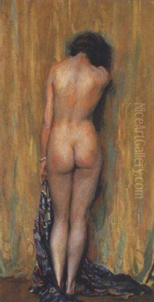 Standing Nude Oil Painting by Guy Rose