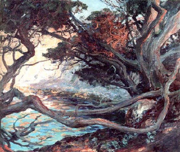 On Point Lobos Oil Painting by Guy Rose