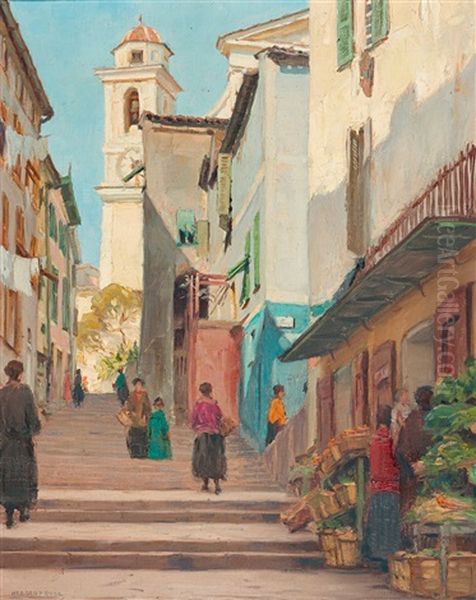 The Street Oil Painting by Herbert Rose