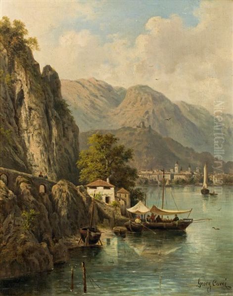 Blick Auf Riva Am Gardasee Oil Painting by Julius Karl Rose