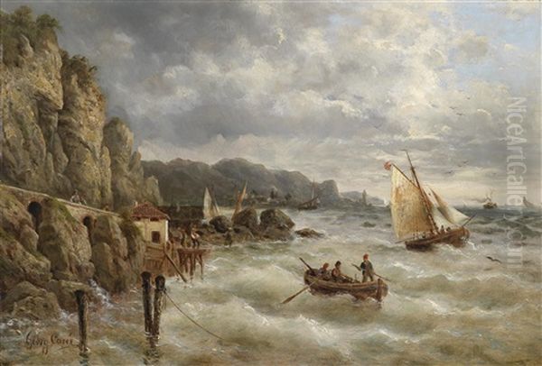 Blick Von Macarscha Oil Painting by Julius Karl Rose