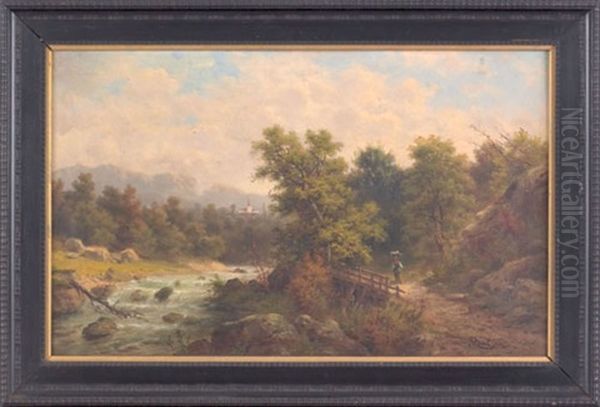 Landscape Oil Painting by Julius Karl Rose