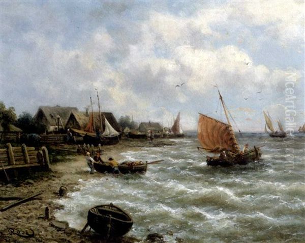 Am Meer Oil Painting by Julius Karl Rose