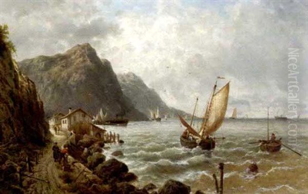 Motiv Aus Der Gegend Bei Triest Oil Painting by Julius Karl Rose