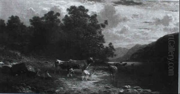 Alpenlandschaft by Julius Karl Rose