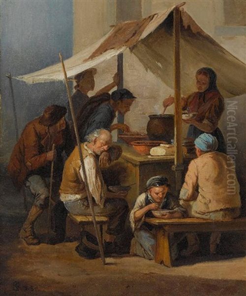 Armenspeisung Oil Painting by William S. Rose