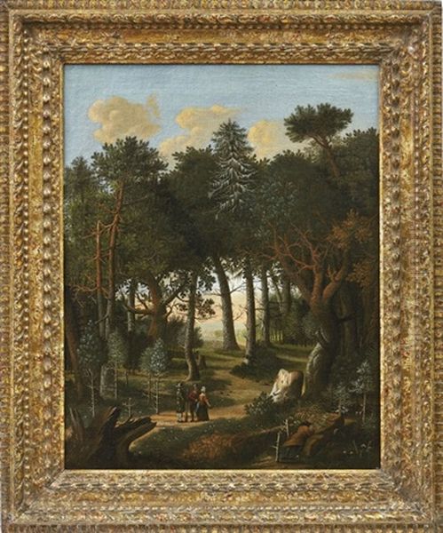 Waldlandschaft Oil Painting by Franz Roesel von Rosenhof