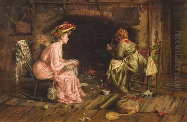 Fortune Teller Oil Painting by Harry Herman Roseland