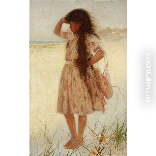 A Look Out To Sea Oil Painting by Harry Herman Roseland