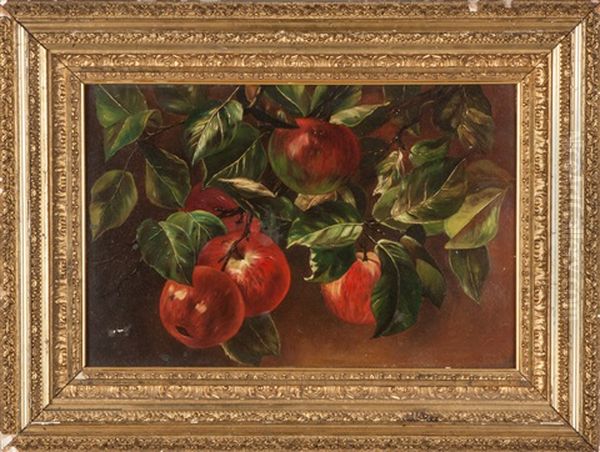 Still Life Of Apples Oil Painting by Harry Herman Roseland