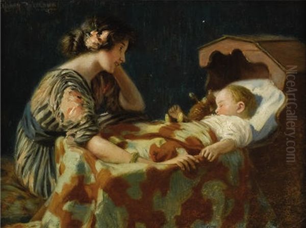 The Light Of The Home Oil Painting by Harry Herman Roseland