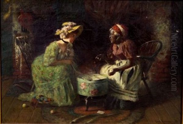 In The Cards Oil Painting by Harry Herman Roseland