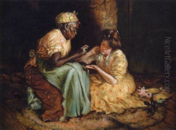 The Palmist Oil Painting by Harry Herman Roseland