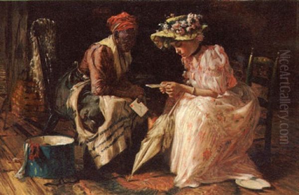 Mammy's Letter Oil Painting by Harry Herman Roseland